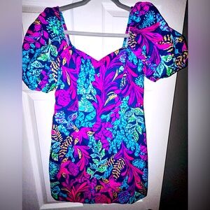 Lilly Pulitzer bright tropical print romper. Size 0